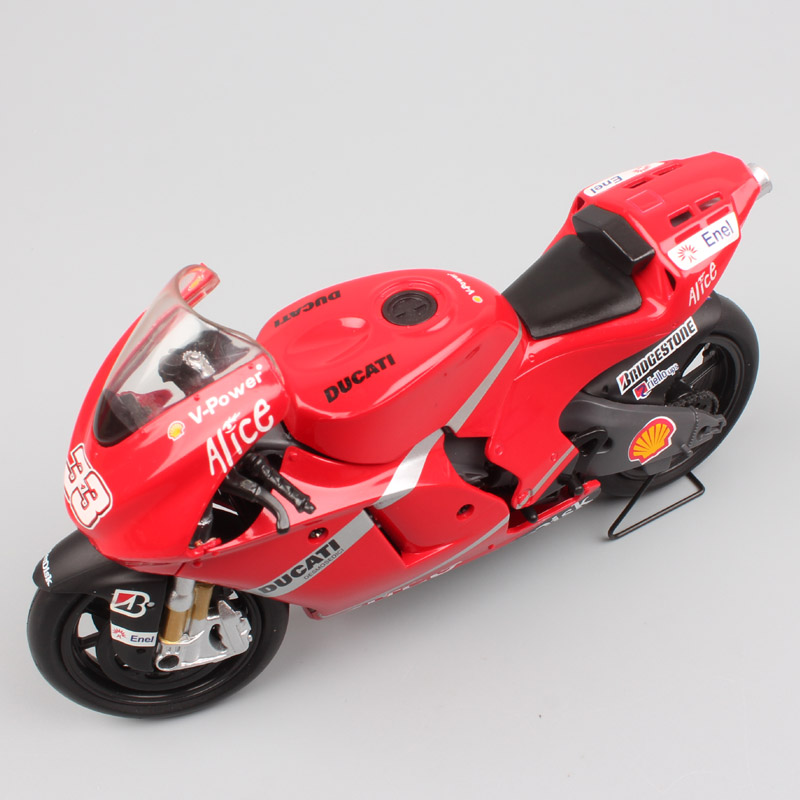 1:12 Newray Moto 2008 moto racing bike ducati Desmosedici GP8 No.33 Marco Melandri Scale Vehicle motorcycle GP Diecast model toy