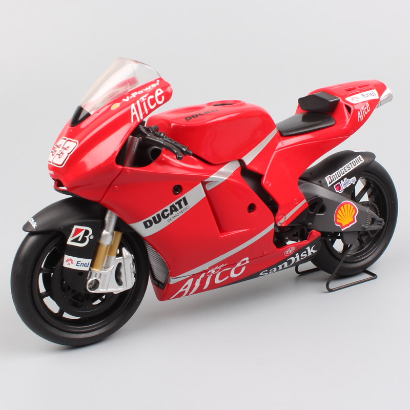 1:12 Newray Moto 2008 moto racing bike ducati Desmosedici GP8 No.33 Marco Melandri Scale Vehicle motorcycle GP Diecast model toy