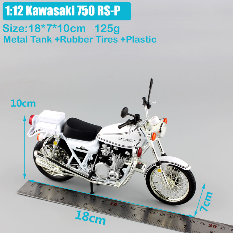Child's 1:12 scale small KAWASAKI 750 RS-P Z750 road star super bike Motorcycle Die casting moto sport DOHC Model car gift toy