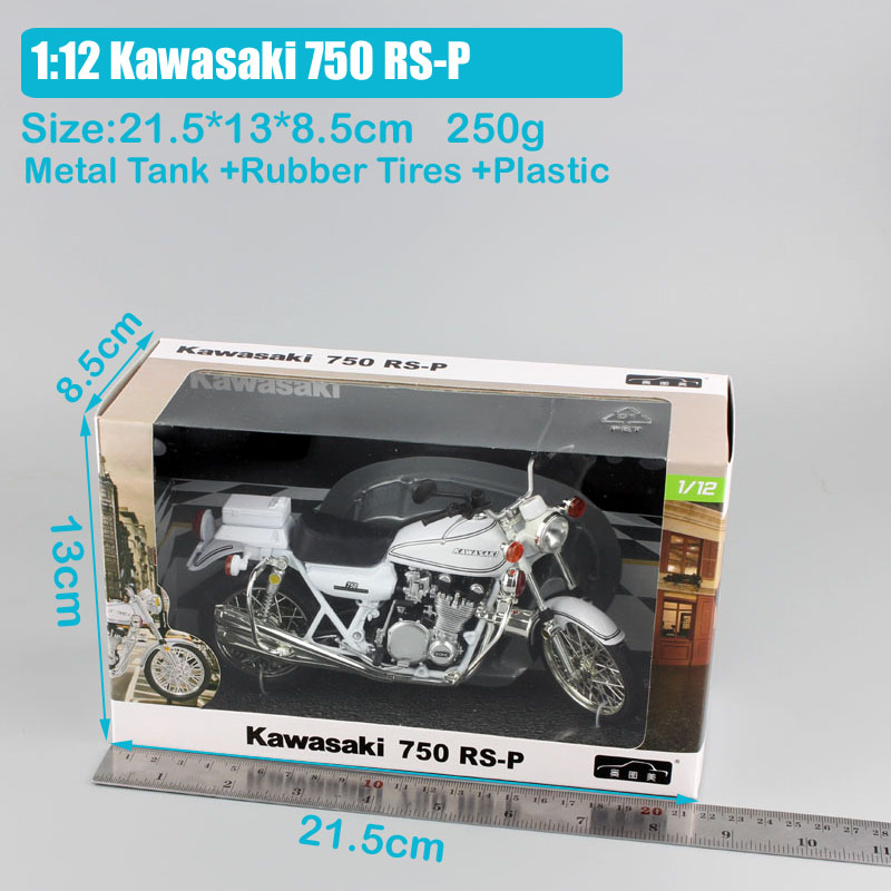 Child's 1:12 scale small KAWASAKI 750 RS-P Z750 road star super bike Motorcycle Die casting moto sport DOHC Model car gift toy