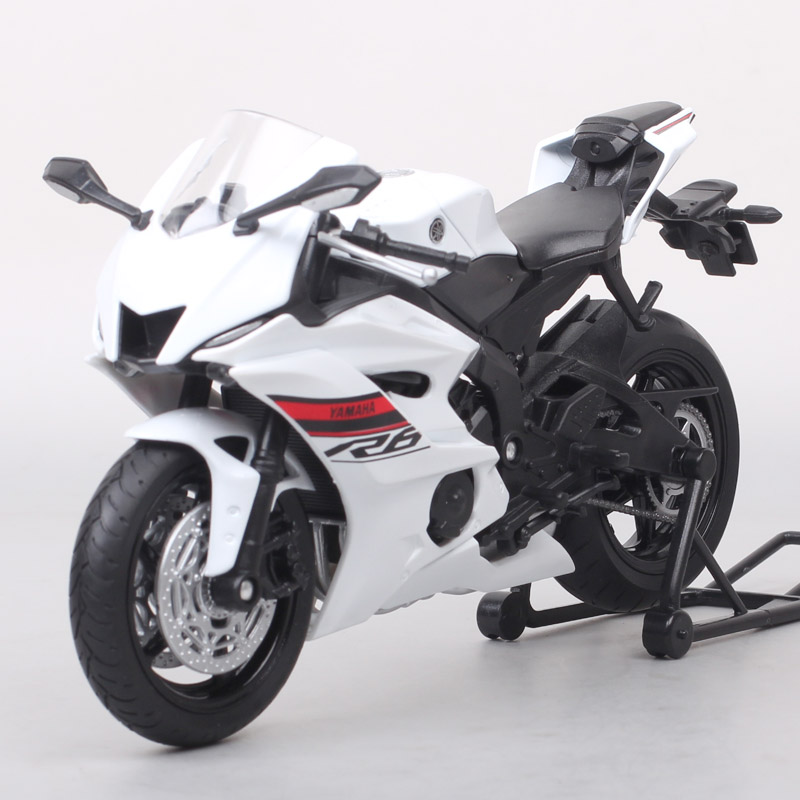 1:12 Scale Welly 2020 Yamaha YZF-R6 R6 Motorcycle Vehicle Racing Motorbike Model Toy Supersport Of Boy Children's Gift Miniature