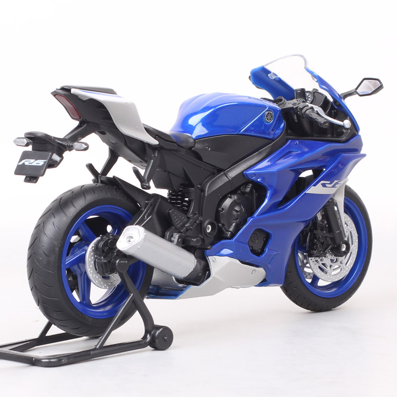 1:12 Scale Welly 2020 Yamaha YZF-R6 R6 Motorcycle Vehicle Racing Motorbike Model Toy Supersport Of Boy Children's Gift Miniature