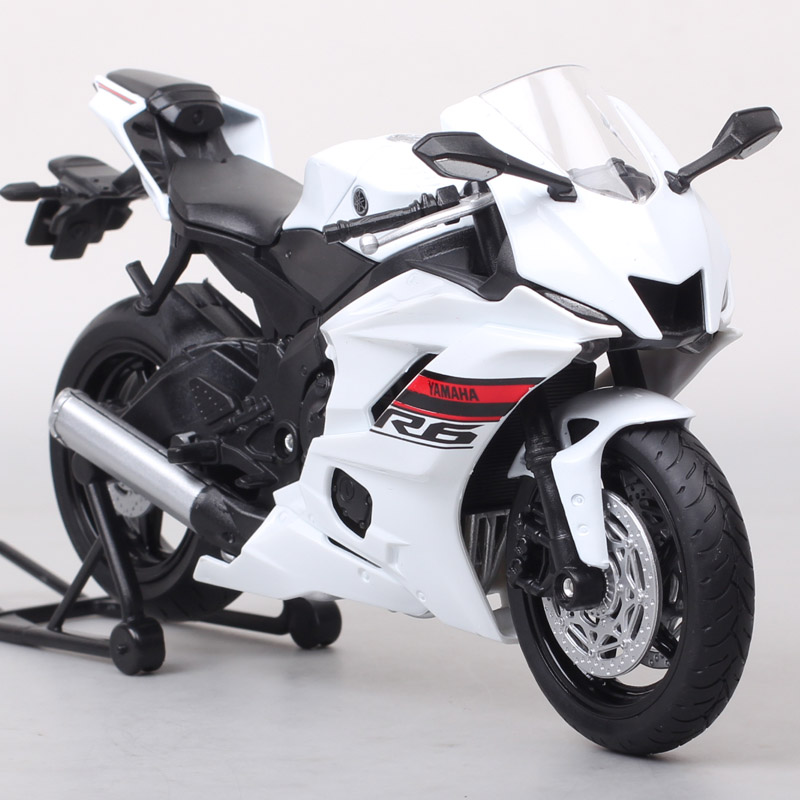 1:12 Scale Welly 2020 Yamaha YZF-R6 R6 Motorcycle Vehicle Racing Motorbike Model Toy Supersport Of Boy Children's Gift Miniature