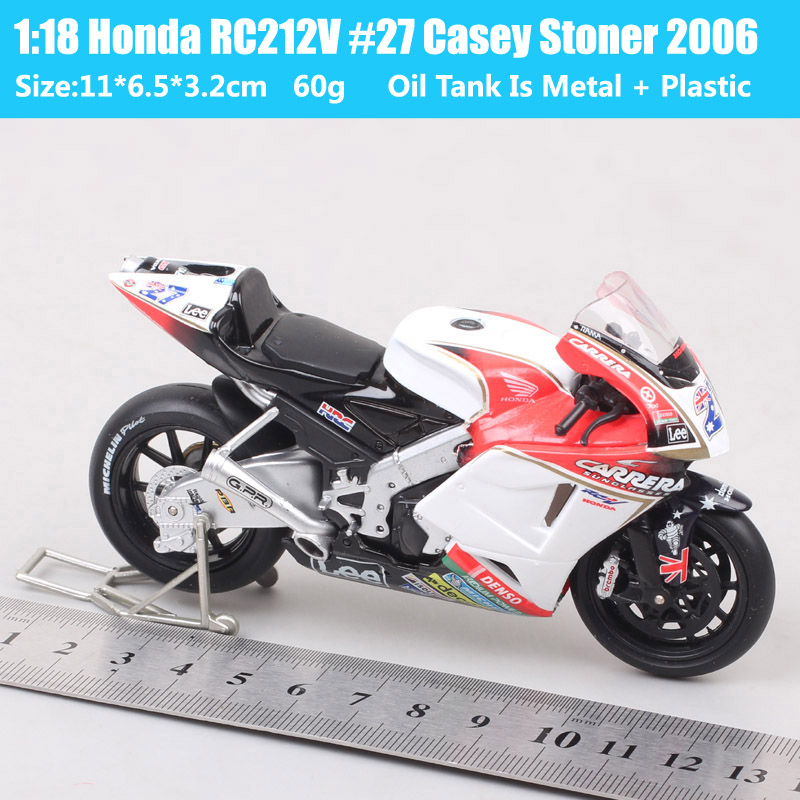 1:18 Scale Guiloy Honda RC211V Repsol #69 Nicky Hayden 2006 GP World Champion Motorcycle Model Diecast Moto Bike Toy Vehicles