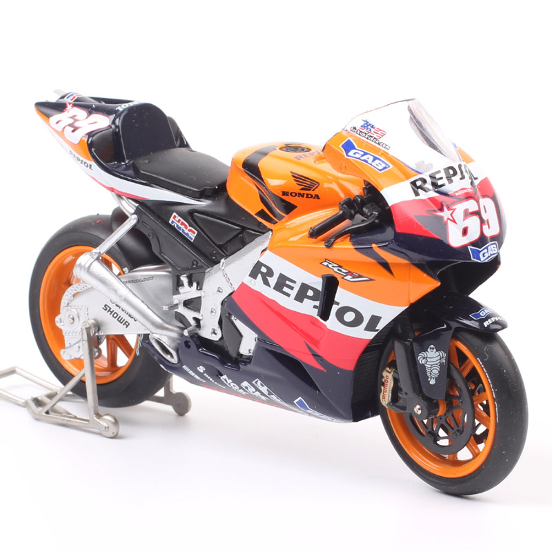 1:18 Scale Guiloy Honda RC211V Repsol #69 Nicky Hayden 2006 GP World Champion Motorcycle Model Diecast Moto Bike Toy Vehicles