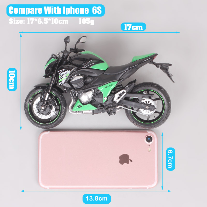 Automaxx 1:12 Scale Kawasaki Z800 Street Racing Bike Diecasts & Toy Vehicle Model Motorcycle Toy Replicas Gift Hobby Collection