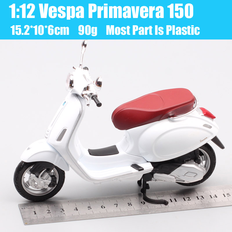 Children's 1/12 Maisto Pi&shy;ag&shy;gio vespa Primavera 150 scooter toy Motorcycle scales diecast model touring bike thumbnails vehicle