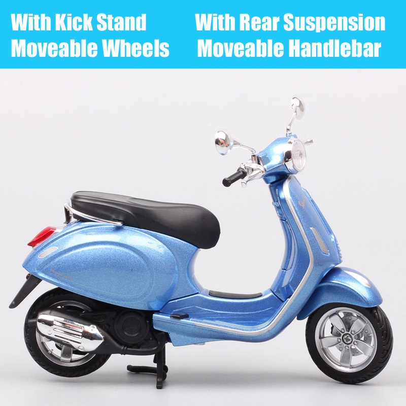 Children's 1/12 Maisto Pi&shy;ag&shy;gio vespa Primavera 150 scooter toy Motorcycle scales diecast model touring bike thumbnails vehicle