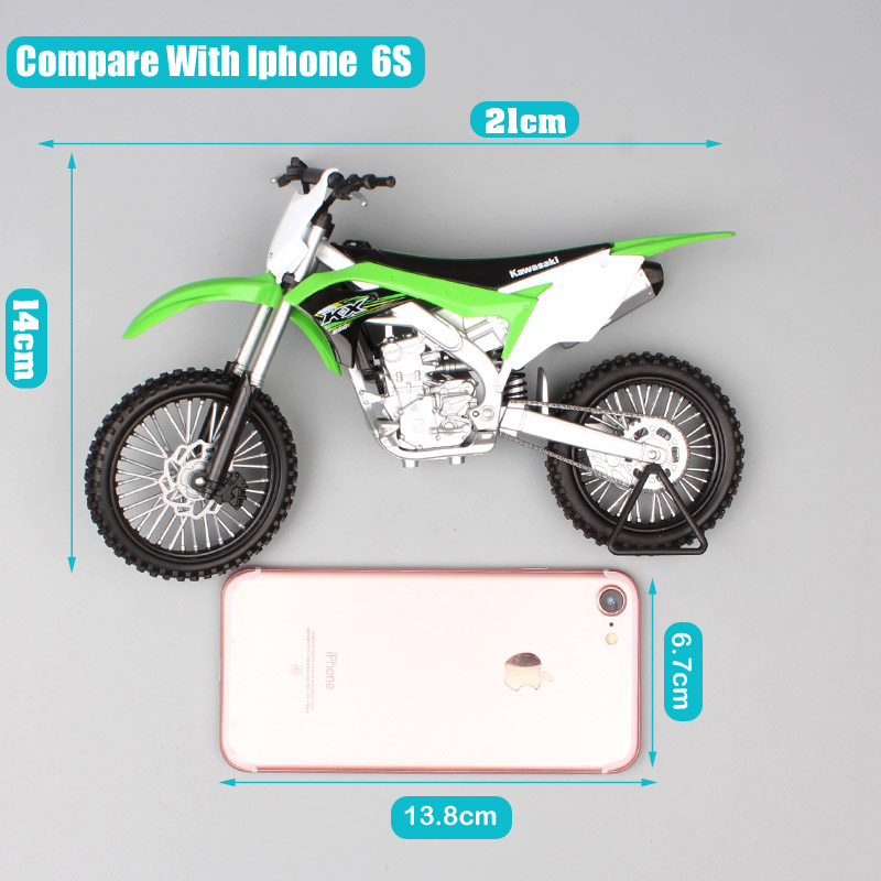 1:10 scale Welly Big Large Kawasaki KX 250F Motocross Enduro offroad racing dirt bike diecast model Vehicle motorcycle toy thumb