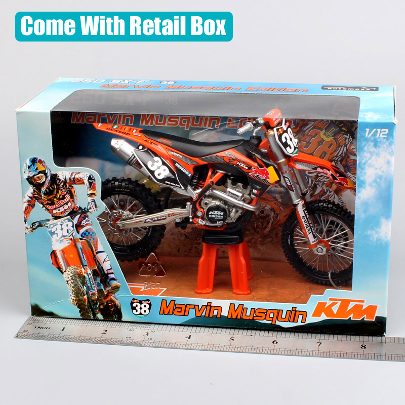Automaxx 1:12 Scale 250 SX-F #38 Marvin Musquin 450 SXF 350 EXC Motorcycle Dirt Diecast Model Motocross Racing Bike Off Road Toy Automaxx 1:12 Scale 250 SX-F #38 Marvin Musquin 450 SXF 350 EXC Motorcycle Dirt Diecast Model Motocross Racing Bike Off Road Toy