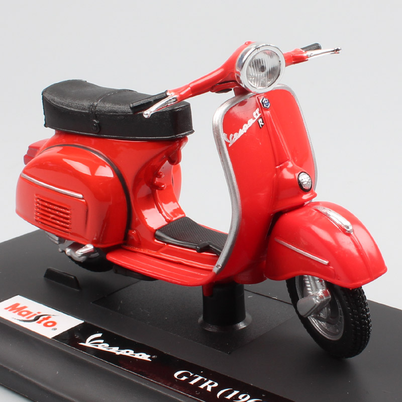Kid 1/18 scale vintage maisto Piaggio Vespa GTR 1968 125 motor scooter motorcycle motorbike diecast toy model for boy collection