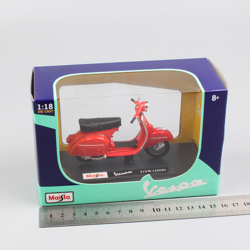 Kid 1/18 scale vintage maisto Piaggio Vespa GTR 1968 125 motor scooter motorcycle motorbike diecast toy model for boy collection
