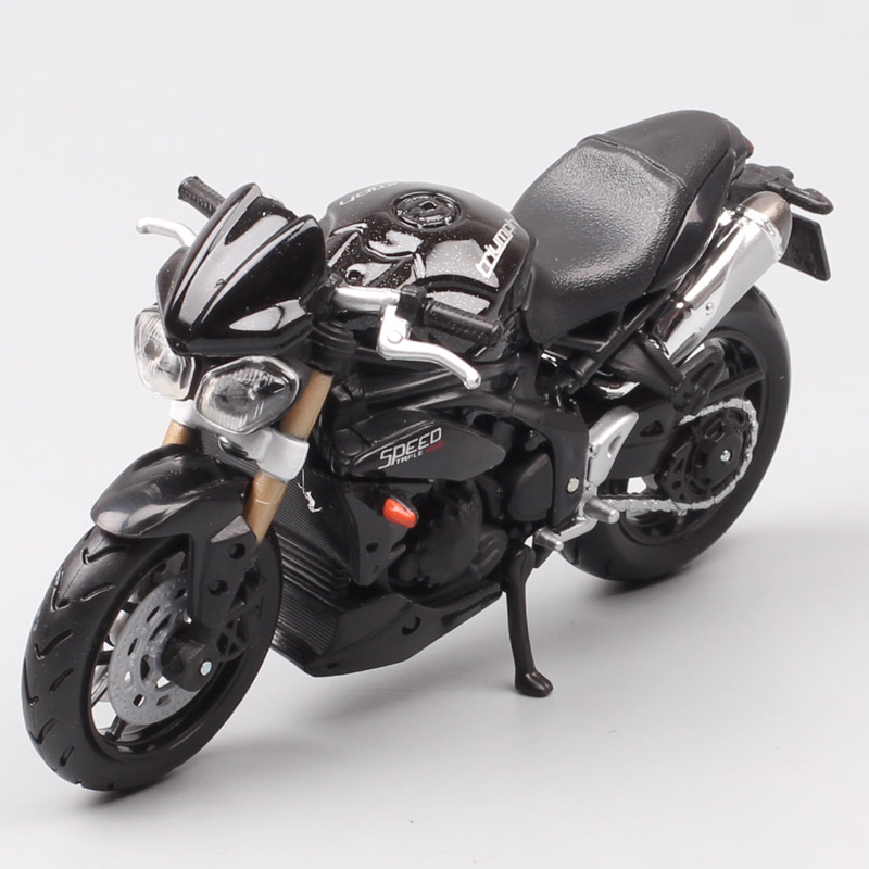 1/18 scale small bburago 2011 Triumph ST Speed Triple Tiger 1050 streetfighter sport bike motorcycle Diecasts Vehicles toy kids