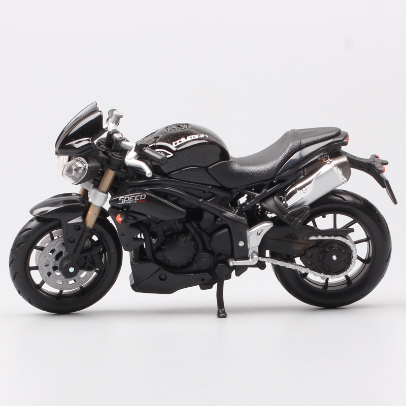 1/18 scale small bburago 2011 Triumph ST Speed Triple Tiger 1050 streetfighter sport bike motorcycle Diecasts Vehicles toy kids