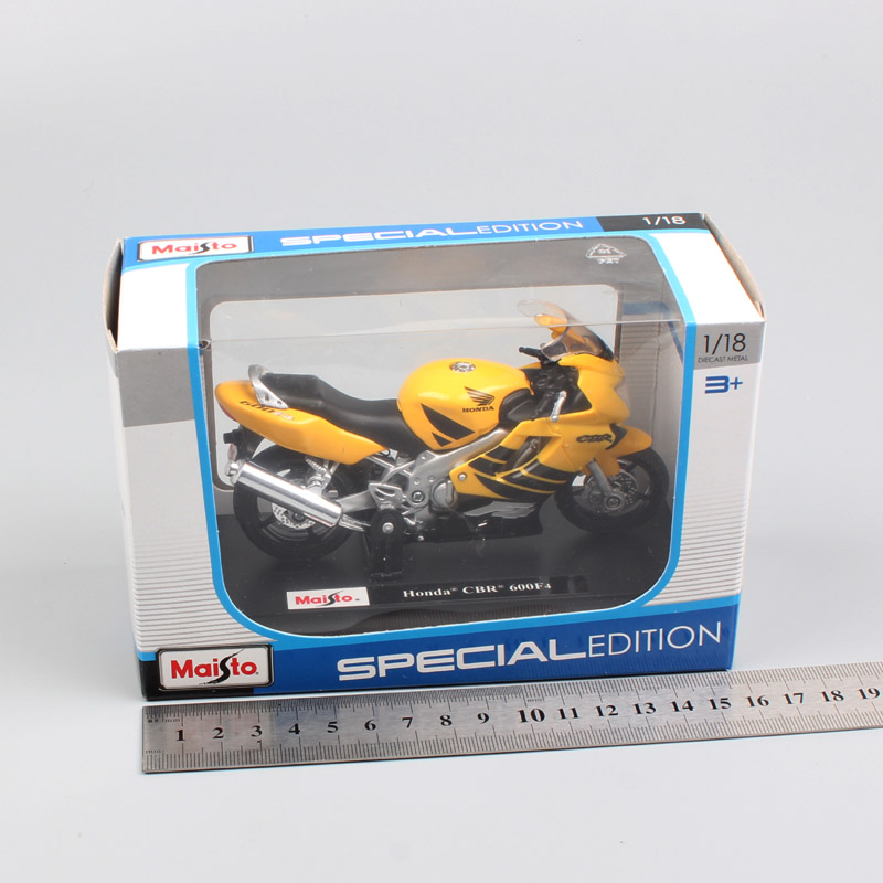 1:18 scale brands Maisto Honda CBR600F F4i Hurricane sport race moto bike diecast motorcycle car toy model miniatures of kid boy