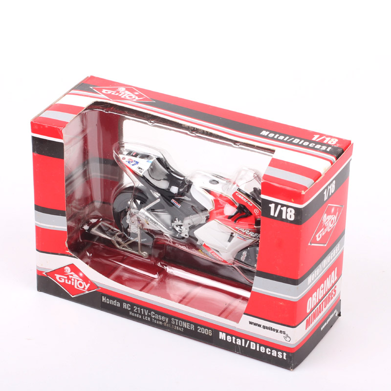 1:18 Scale Guiloy Honda RC211V Repsol #27 Rider Casey Stoner 2006 GP Motorcycle Model Diecast MotorBike Toy Vehicles Replicas 1:18 Scale Guiloy Honda RC211V Repsol #27 Rider Casey Stoner 2006 GP Motorcycle Model Diecast MotorBike Toy Vehicles Replicas