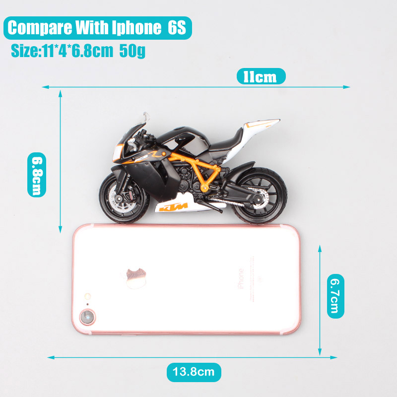 1:18 Scale Bburago 1190 RC8 R Sports Bike Diecast Model Toy Superbike Vehicles Motorcycle Street Rider Children Hobby Souvenir