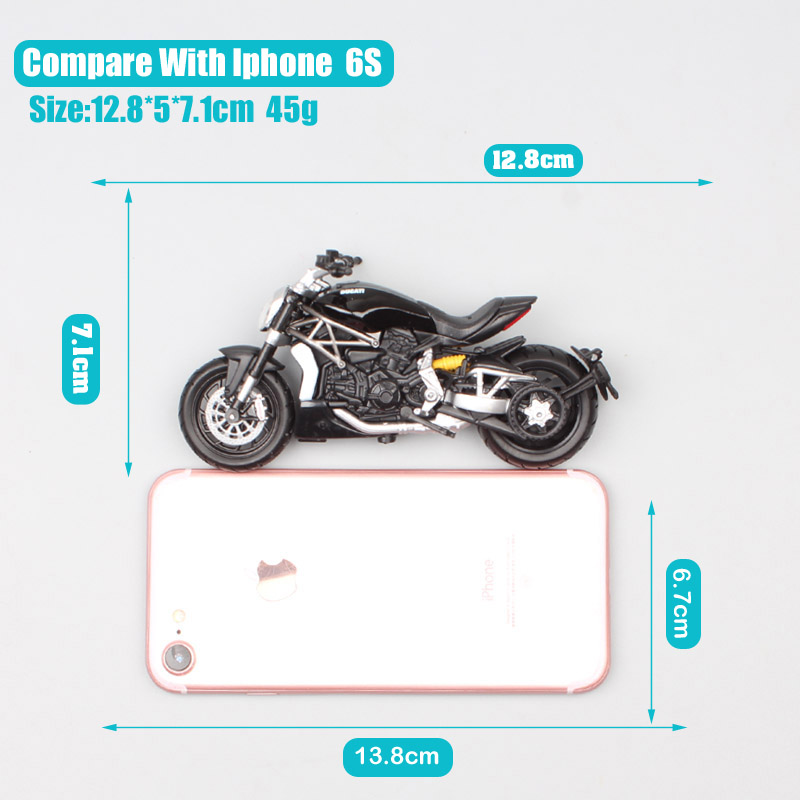 1/18 scale bburago 2016 Ducati Xdiavel S Cruiser Motorcycle diavel bike Diecast model toys miniature racing kids for collection