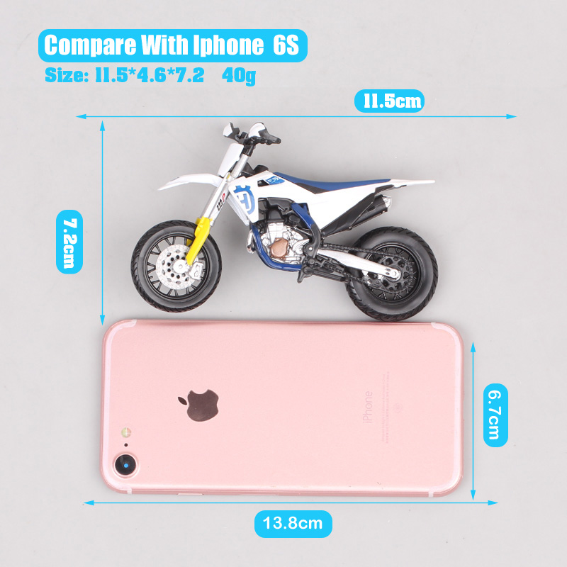 1/18 Scale Bburago Husqvarna FS 450 Supermoto Motorcycle Model Diecasts & Toy Vehicles Motocross Endurance Racing Bike Replicas