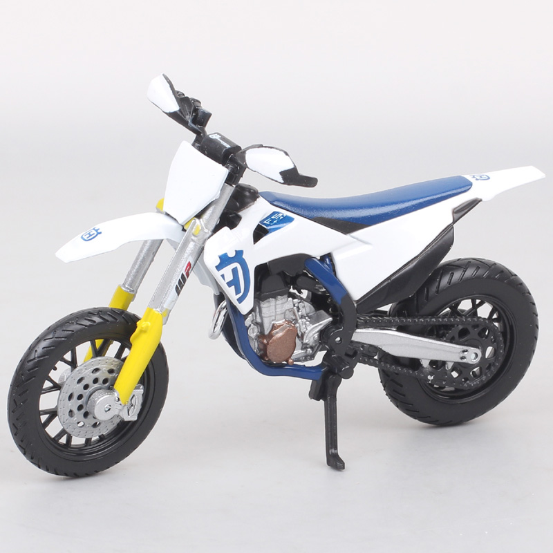 1/18 Scale Bburago Husqvarna FS 450 Supermoto Motorcycle Model Diecasts & Toy Vehicles Motocross Endurance Racing Bike Replicas