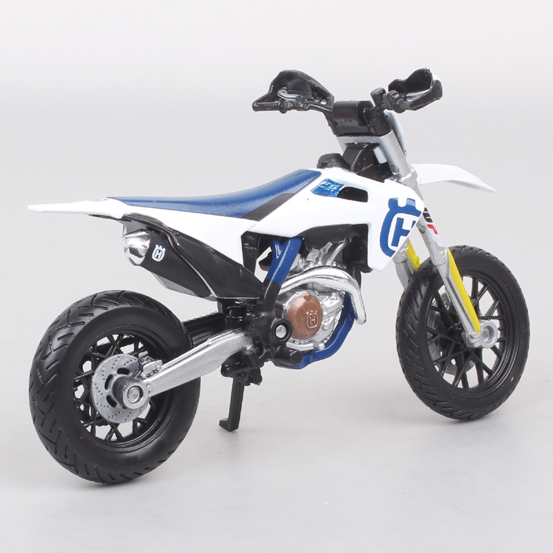 1/18 Scale Bburago Husqvarna FS 450 Supermoto Motorcycle Model Diecasts & Toy Vehicles Motocross Endurance Racing Bike Replicas