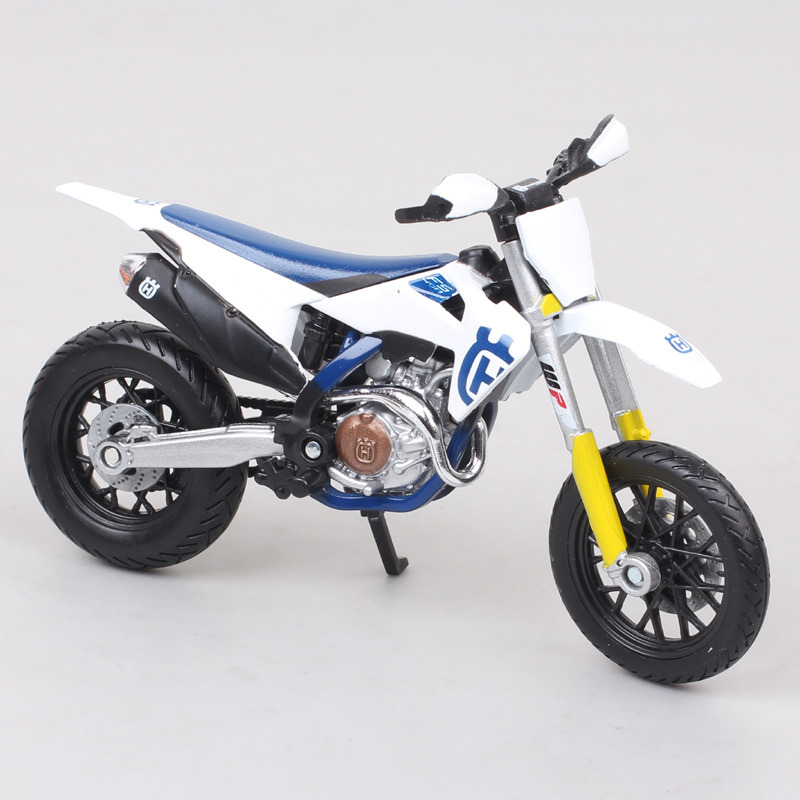 1/18 Scale Bburago Husqvarna FS 450 Supermoto Motorcycle Model Diecasts & Toy Vehicles Motocross Endurance Racing Bike Replicas