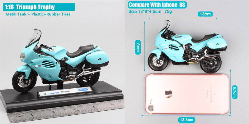 1:18 scale 2002 Triumph Trophy touring motorcycle Motorbikes metal miniature model collection gifts Diecast Kids toys for boys