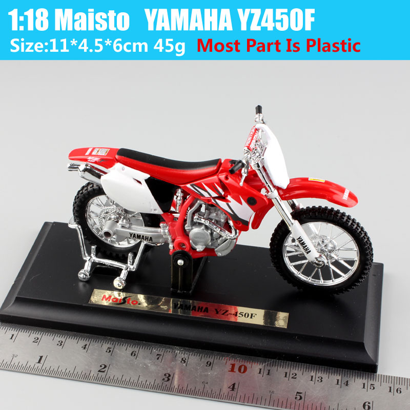 1/18 scale maisto YAMAHA YZ450F YZ-450F motorcycle MX Motocross dirt metal Diecast bike race model vehicles Toy for boy replica