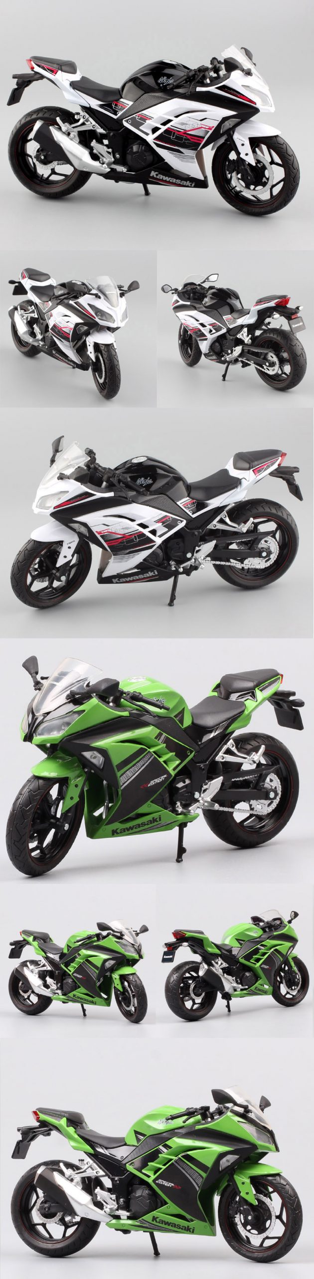 1/12 automaxx 2013 Kawasaki Ninja 250R SE 300 race scale Motorcycle toy sports bike Diecasts & Toy Vehicles models toys Replicas