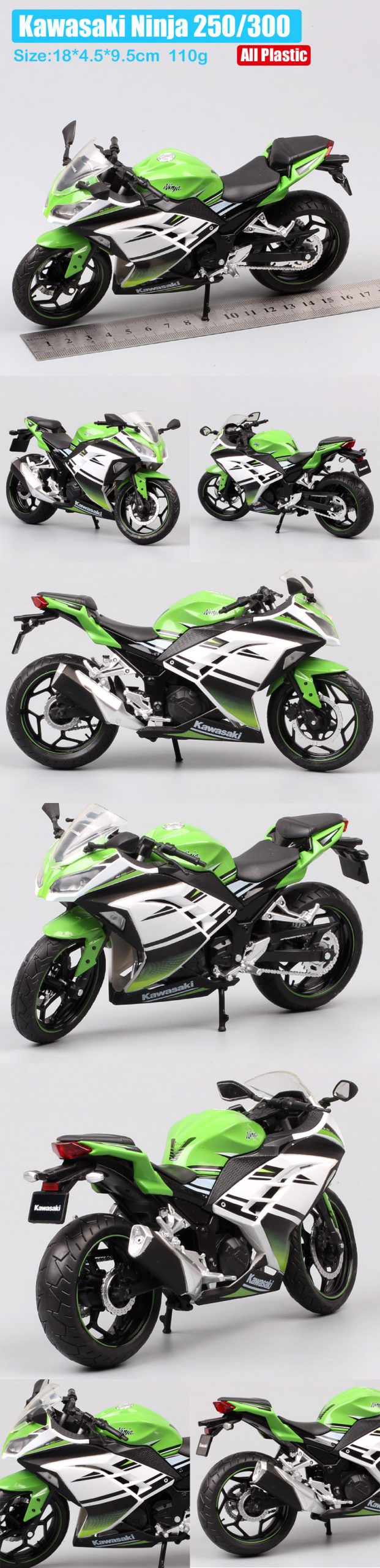 1/12 automaxx 2013 Kawasaki Ninja 250R SE 300 race scale Motorcycle toy sports bike Diecasts & Toy Vehicles models toys Replicas