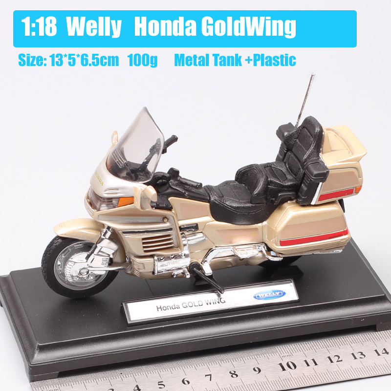 kids boys 1/18 scale mini Welly Honda Gold Wing touring motorcycle moto Diecasts & Toy Vehicles model thumbnails gift souvenir