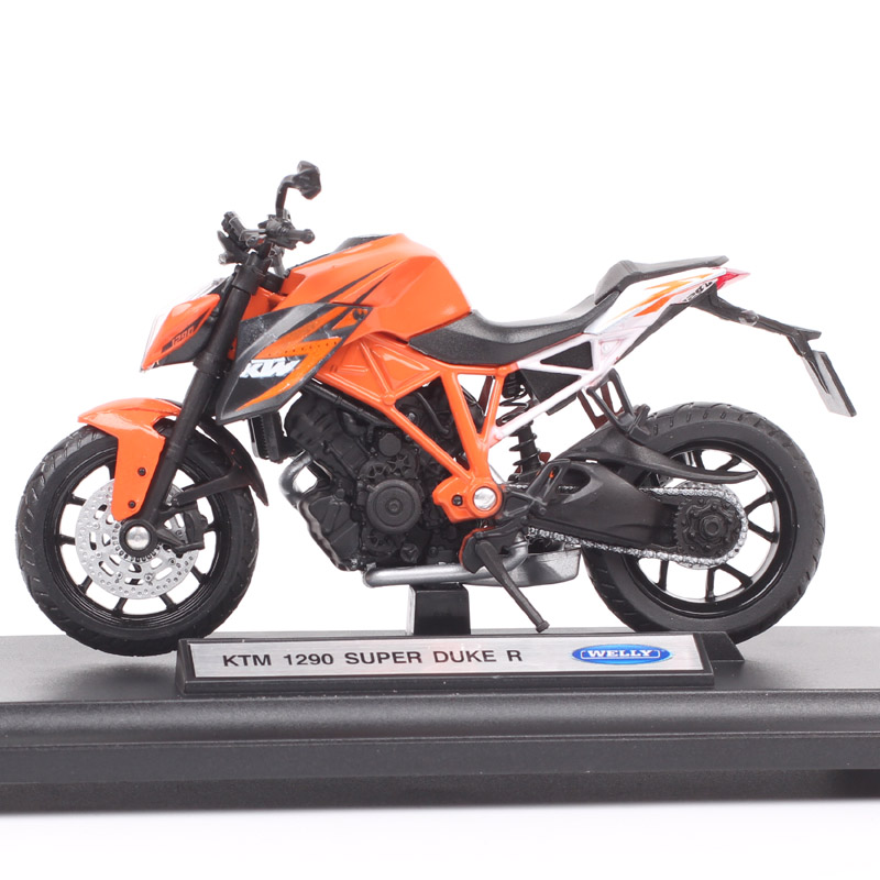 Small Welly 1:18 Scale 1290 Super Duke R Motorcycle Model Diecasts & Toy Vehicles READY TO RACE Bike Replicas Toys For Children