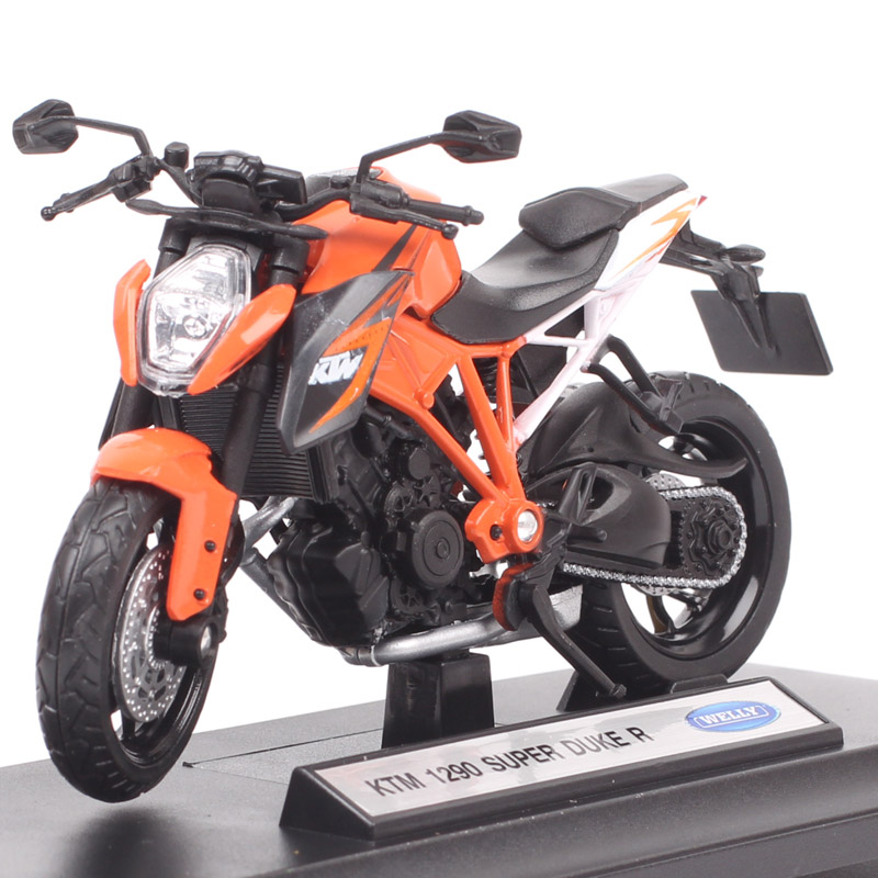 Small Welly 1:18 Scale 1290 Super Duke R Motorcycle Model Diecasts & Toy Vehicles READY TO RACE Bike Replicas Toys For Children