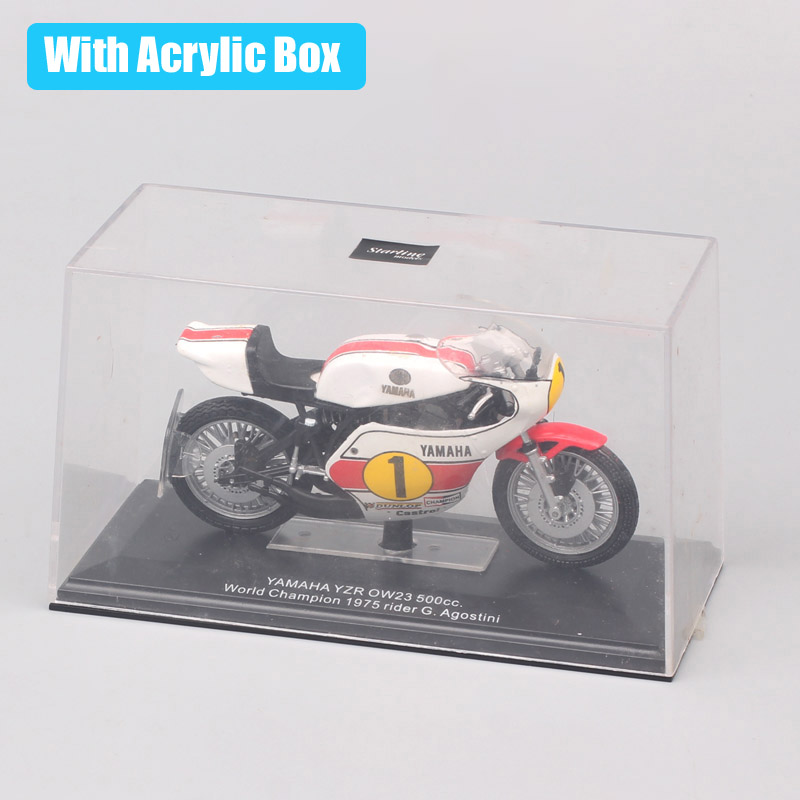 1:24 scale tiny Yamaha YZR OW23 500cc WC 1975 rider G.Agostini Grand Prix racing bike Diecasts & Toy Vehicles models motorcycle