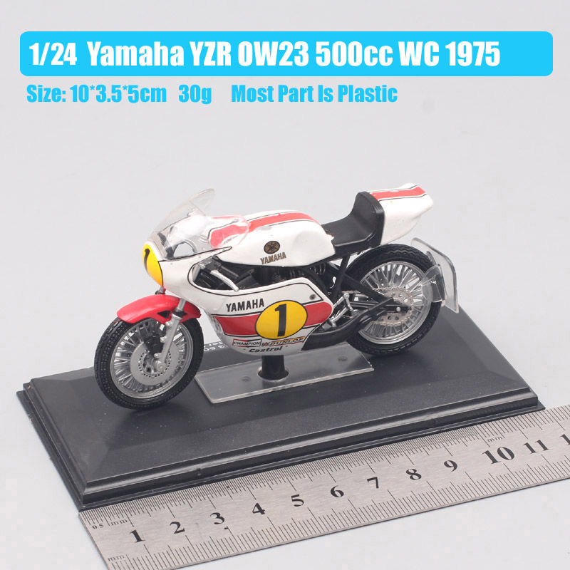 1:24 scale tiny Yamaha YZR OW23 500cc WC 1975 rider G.Agostini Grand Prix racing bike Diecasts & Toy Vehicles models motorcycle