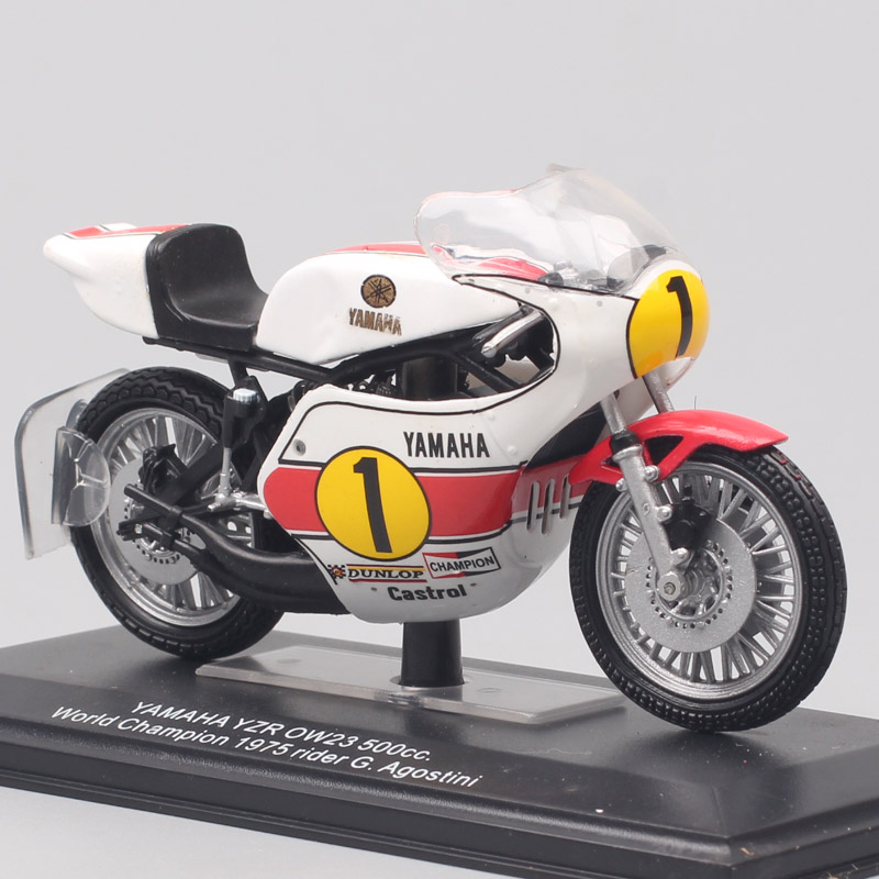 1:24 scale tiny Yamaha YZR OW23 500cc WC 1975 rider G.Agostini Grand Prix racing bike Diecasts & Toy Vehicles models motorcycle