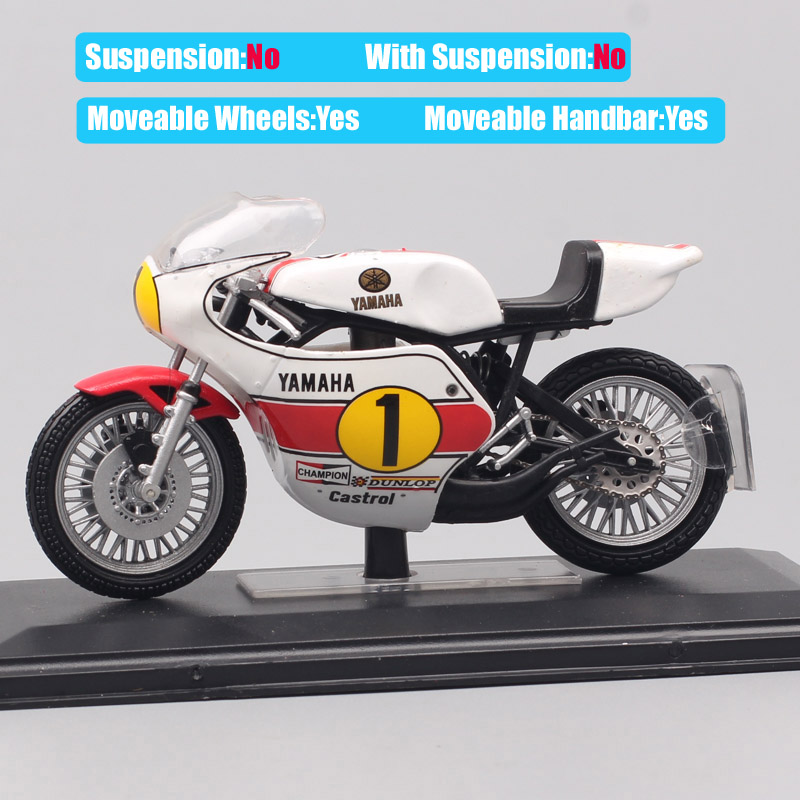 1:24 scale tiny Yamaha YZR OW23 500cc WC 1975 rider G.Agostini Grand Prix racing bike Diecasts & Toy Vehicles models motorcycle
