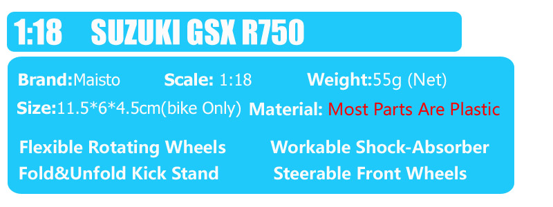 1 18 scale brand Children's miniature SUZUKI GSX R750 metal die cast model sport bike motorcycle kids auto toy race car for boy 1 18 scale brand Children's miniature SUZUKI GSX R750 metal die cast model sport bike motorcycle kids auto toy race car for boy