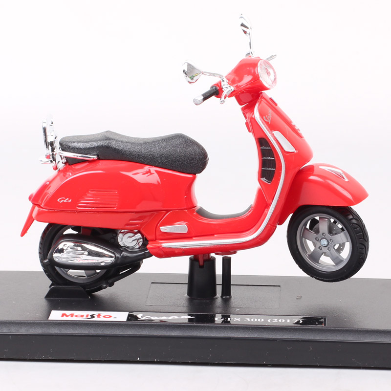 Children's 1:18 Scale Maisto Piaggio 2017 VESPA GTS 300 Super Scooter Motorcycle Diecast Vehicles Sport Bike Toy Models Souvenir