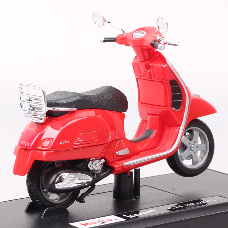 Children's 1:18 Scale Maisto Piaggio 2017 VESPA GTS 300 Super Scooter Motorcycle Diecast Vehicles Sport Bike Toy Models Souvenir
