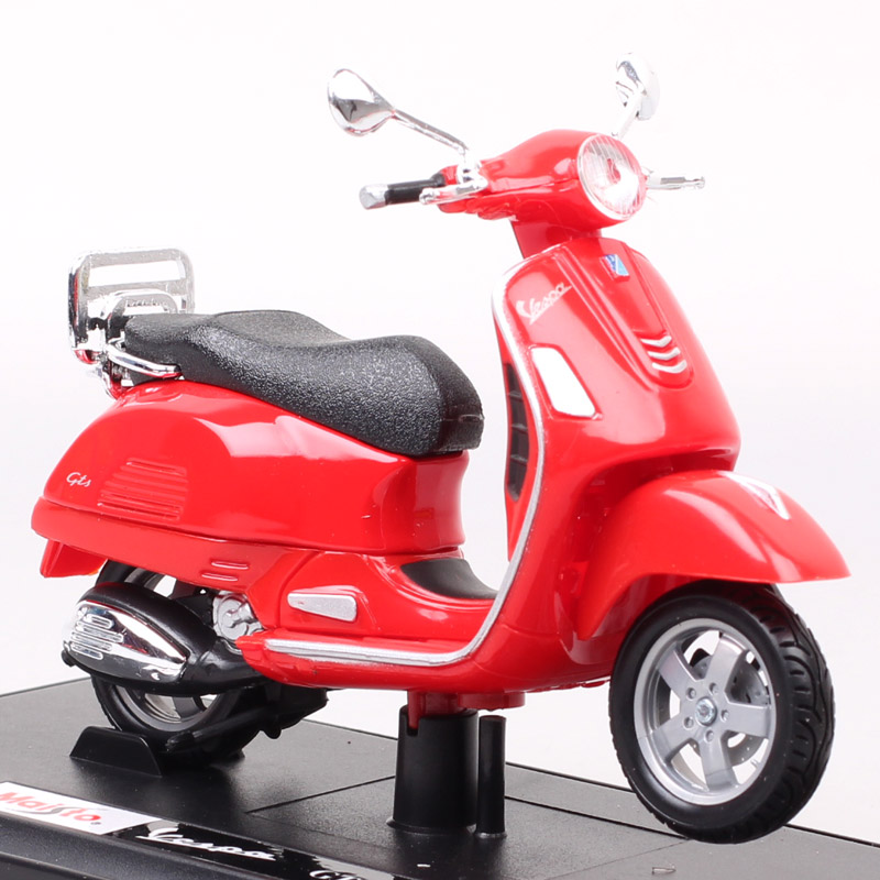 Children's 1:18 Scale Maisto Piaggio 2017 VESPA GTS 300 Super Scooter Motorcycle Diecast Vehicles Sport Bike Toy Models Souvenir