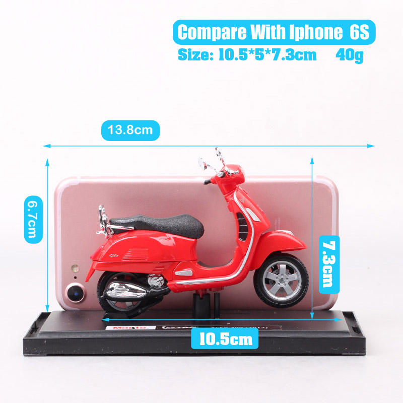 Children's 1:18 Scale Maisto Piaggio 2017 VESPA GTS 300 Super Scooter Motorcycle Diecast Vehicles Sport Bike Toy Models Souvenir