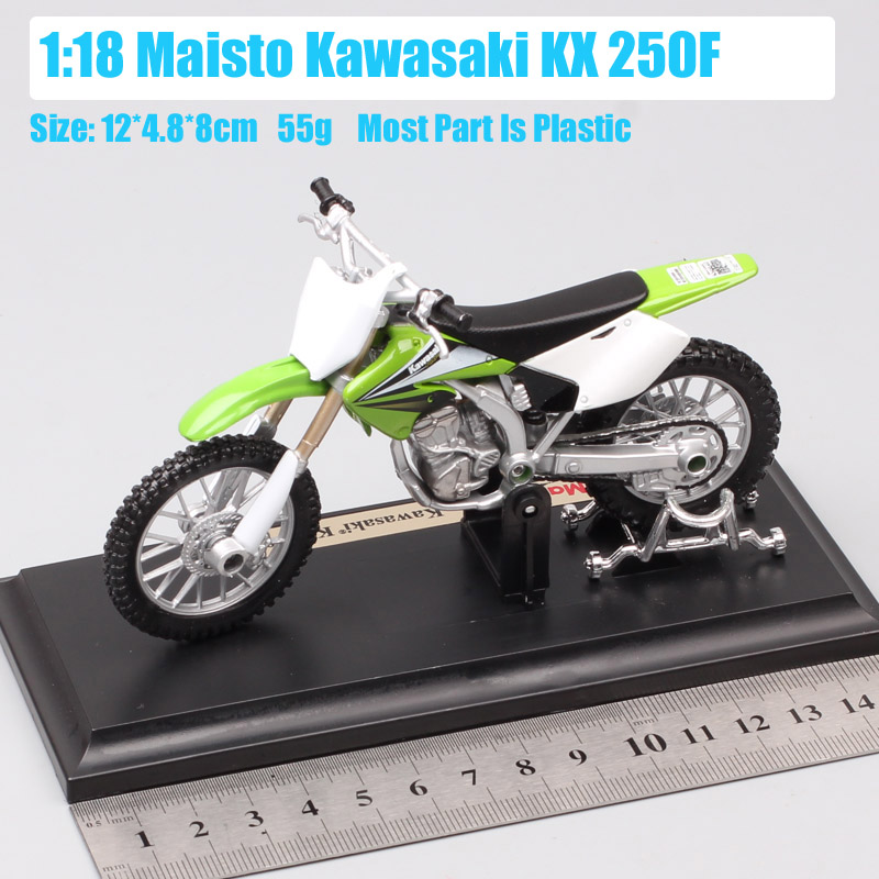 1:18 scale maisto small Kawasaki KX 250F Kx250 motocross motorcycle diecast racing dirt bike off road toy model vehicles gifts