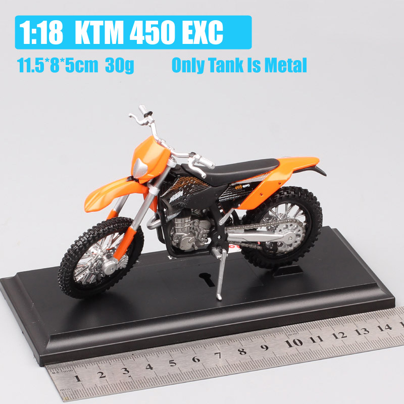 Maisto 1:18 Scale 450 EXC Enduro Off Road Motorcycle Dirt Vehicle Diecast Model Toy Moto bike Racing Miniatures Hobby Collector