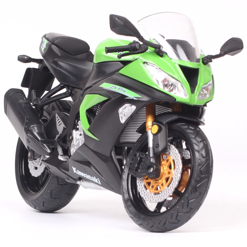 Green 1:12 Scale Automaxx Kawasaki Ninja ZX6R ZX-6R 636 Sport Bike ...