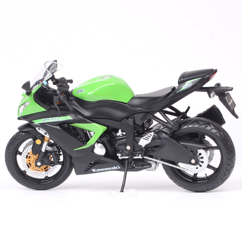 Green 1:12 Scale Automaxx Kawasaki Ninja ZX6R ZX-6R 636 Sport Bike ...