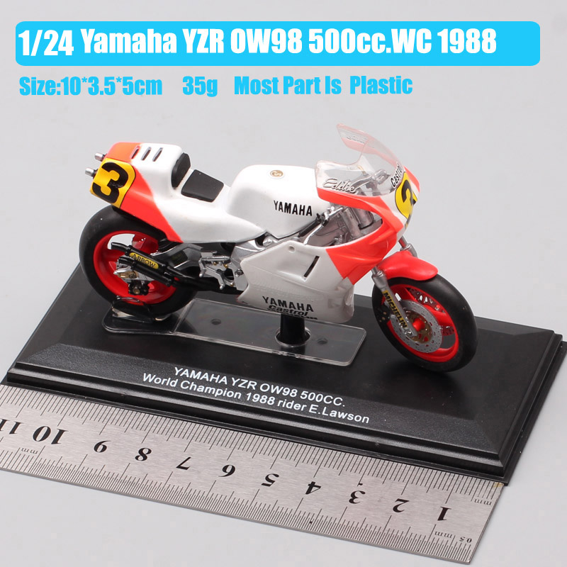 1/24 Scale Italeri Yamaha YZR OW98 500cc 1988 Rider #3 E.Lawson Motorcycle Diecast Racing Bike Toy Vehicle Model For Collection