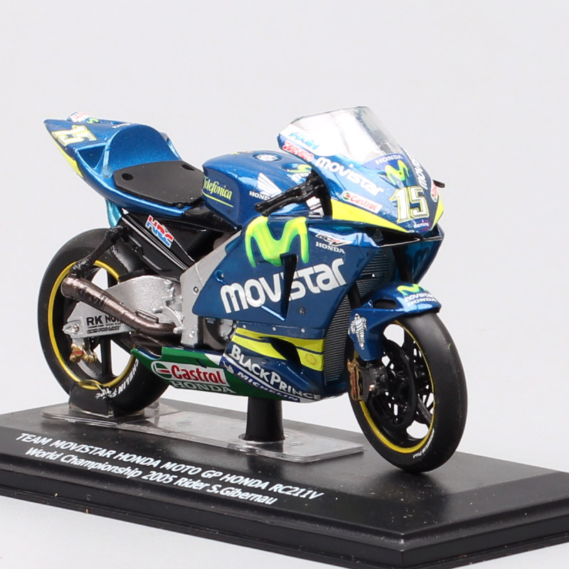 1:24 scale Italeri Team Movistar Moto Honda RC211V Racer Marco Melandri No#33 motorcycle Diecast Vehicle models GP bike toy 2005 1:24 scale Italeri Team Movistar Moto Honda RC211V Racer Marco Melandri No#33 motorcycle Diecast Vehicle models GP bike toy 2005