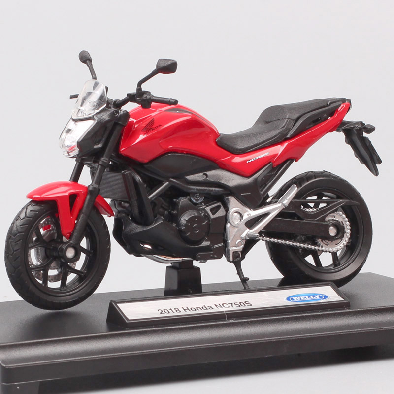 Children's 1/18 scales mini Welly 2018 Honda NC750S Diecasts & Toy Vehicles motorcycle model miniature moto gift hobby stand box