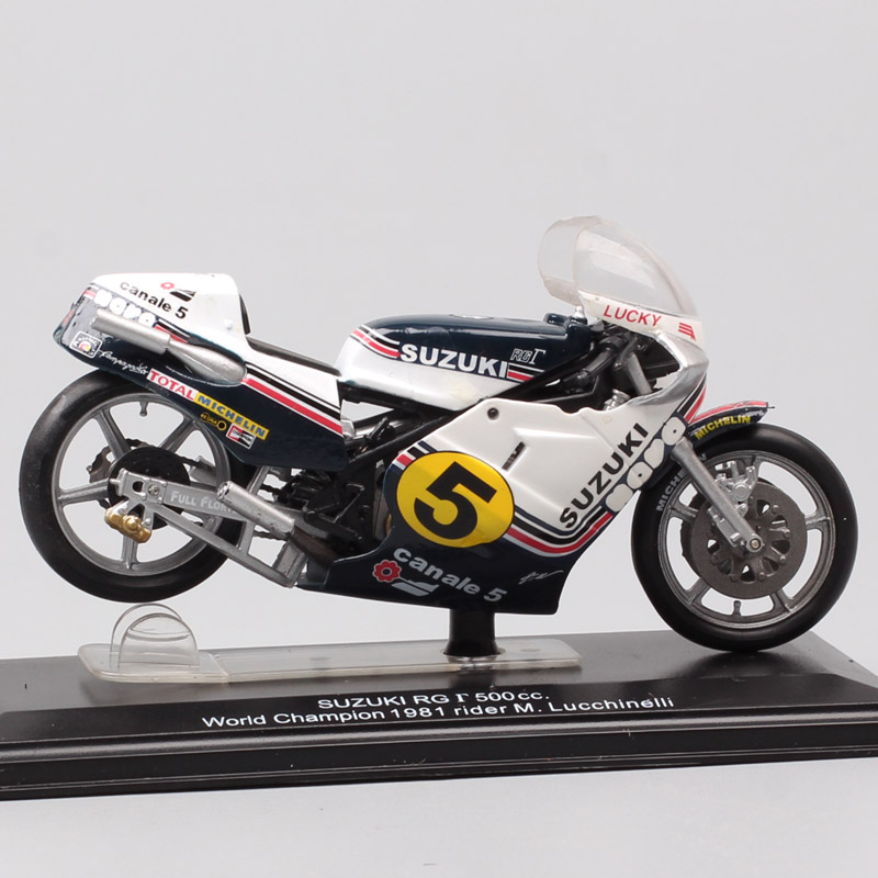 1:24 Scale Tiny Italeri Suzuki RGD500 World Champion 1981 Rider M.Lucchinelli #5 Motorcycle Diecast Vehicles GP Bike Model Toy